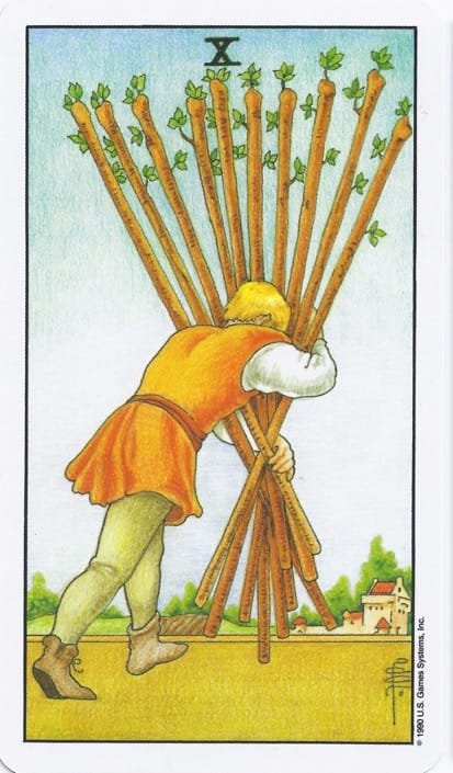 Crafting Keywords for Your Tarot Cards - 2 10 of Wands