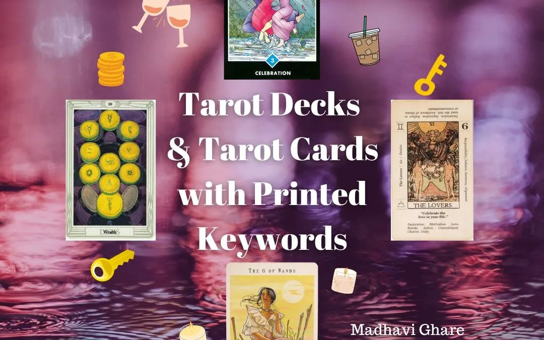 Tarot Decks and Tarot Cards with Printed Keywords