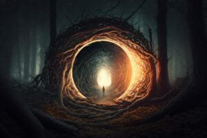portal, forest, deep, woods, dark, night, glowing, fantasy, travel, nature, magic, ai generated, portal, portal, portal, portal, portal, deep, fantasy, ai generated